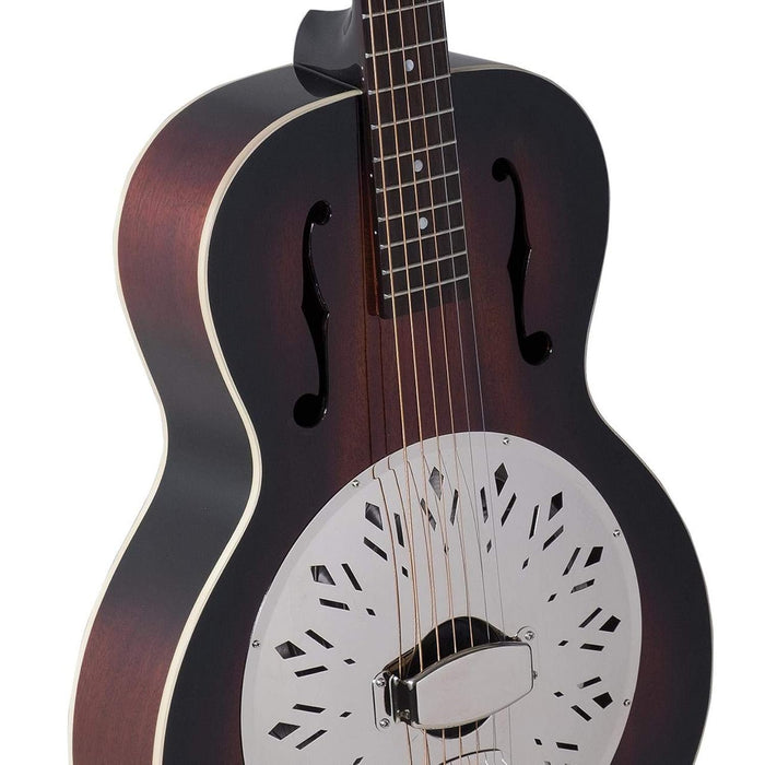 Recording King RR-41E-VS Rattlesnake Wood Body Resonator Guitar with Pickup