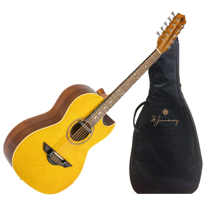 H. Jimenez 10-String Acoustic-Electric Bajo Quinto - Gold Sparkle (LBQ1EGT)