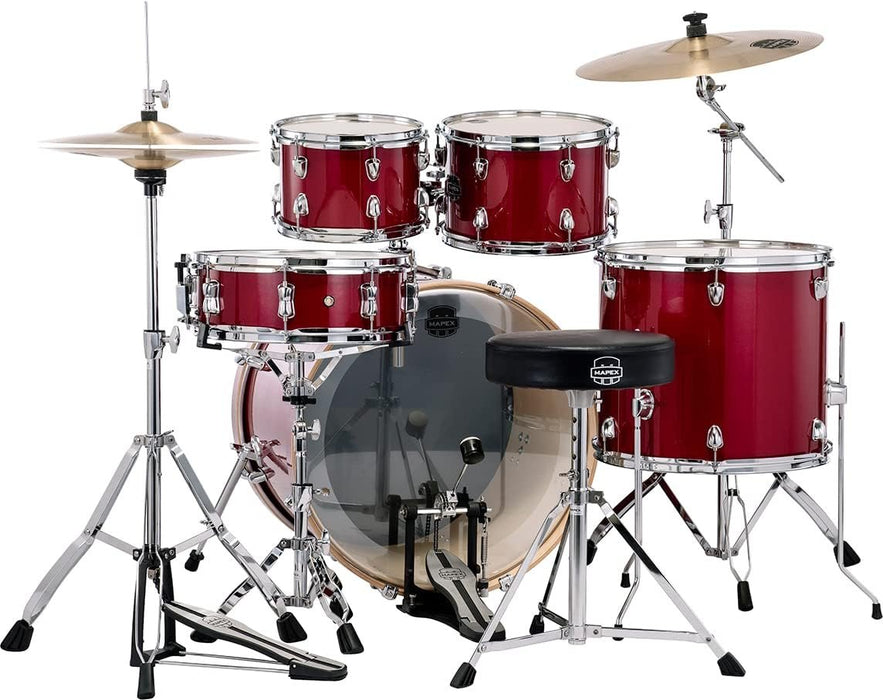 Mapex Venus 5-piece Rock Complete Drum Set - Crimson Red Sparkle