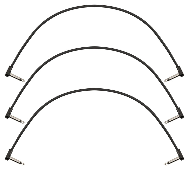 Fender Blockchain 16" Patch Cable, Guitar Cable, Guitar Accessories, 3-Pack, Angle/Angle