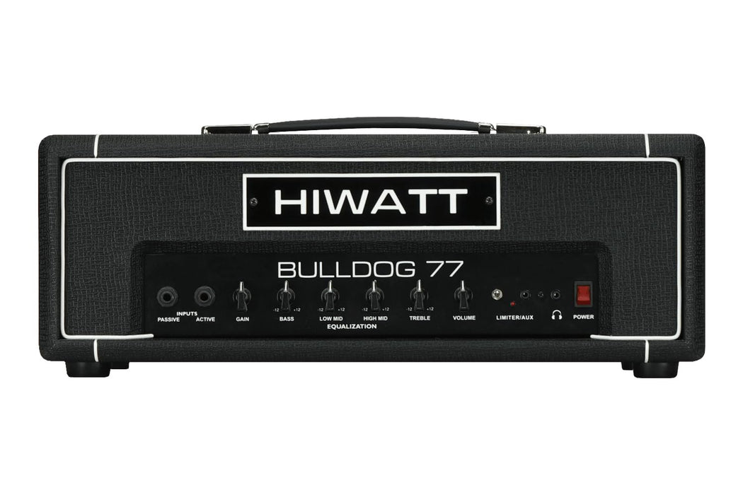 Hiwatt Bulldog 77 Head 100W Bass Amplifier Head, Black