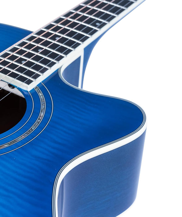 Washburn EA15 Festival Acoustic-Electric Guitar Transparent Blue