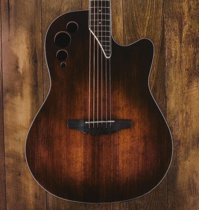 Ovation Applause 6 String Acoustic-Electric Guitar, Right, Vintage Varnish, Mid-Depth (AE44II-VV)