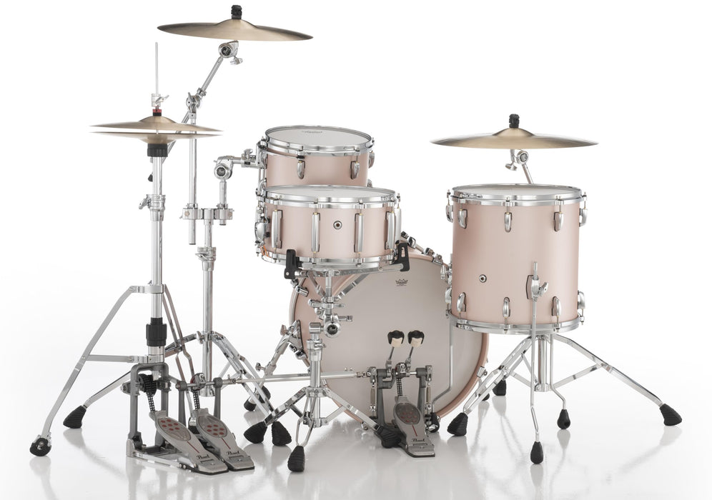 Pearl Masters Maple Gum 3-Piece Drum Kit 20/14/12 - Satin Rose Gold Professional Shell Pack