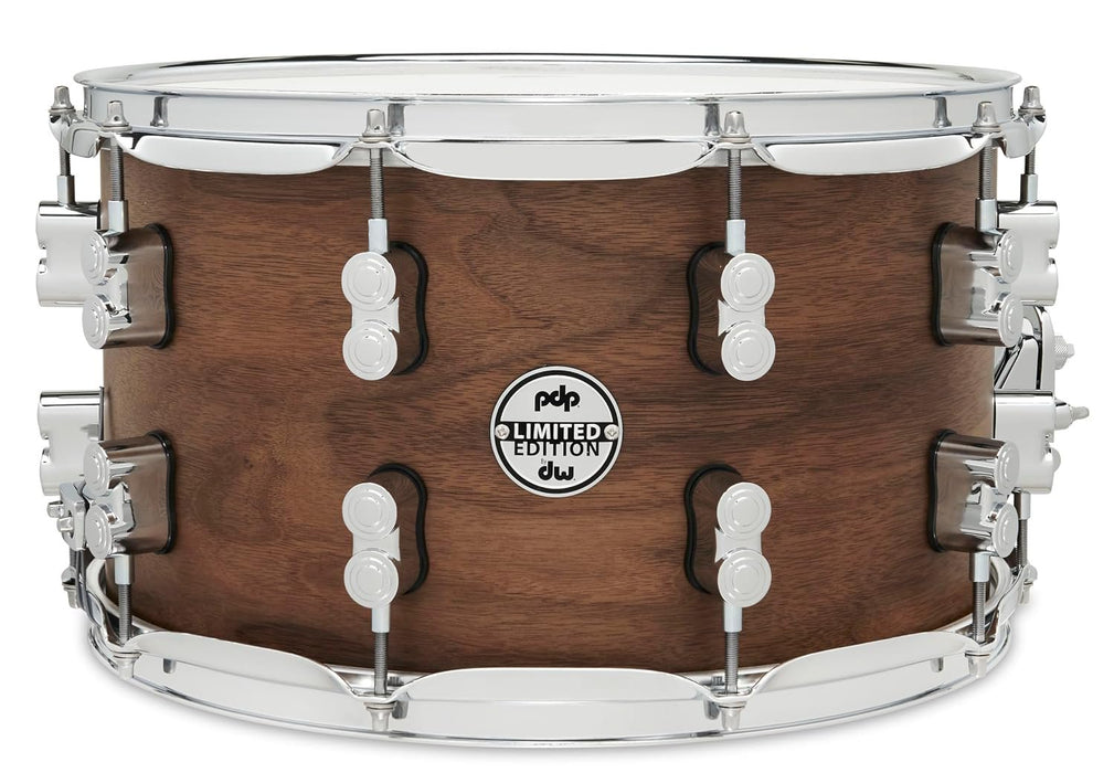 PDP Limited Edition Maple/Walnut Shell 8"x14" Snare Drum - Natural Satin Finish