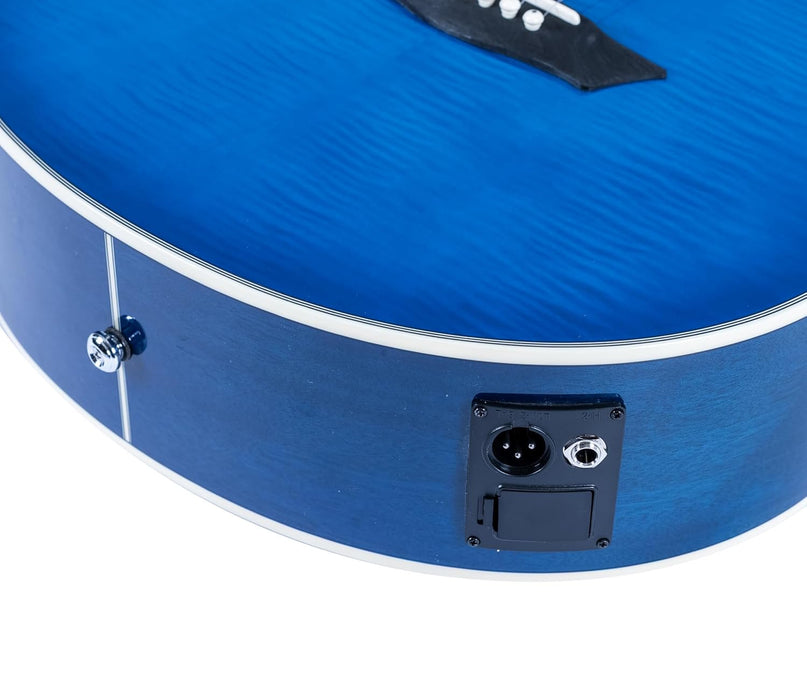 Washburn EA15 Festival Acoustic-Electric Guitar Transparent Blue
