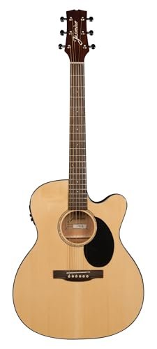 Jasmine Orchestra Style Acoustic Electric Guitar, Natural Finish (JO36CE-NAT-U)