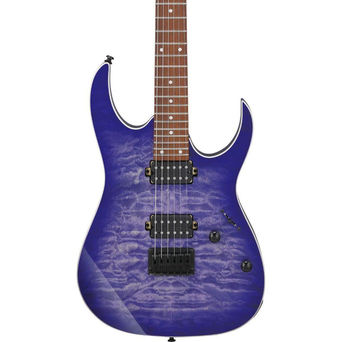 Ibanez RG421QM Electric Guitar - Cerulean Blue Burst
