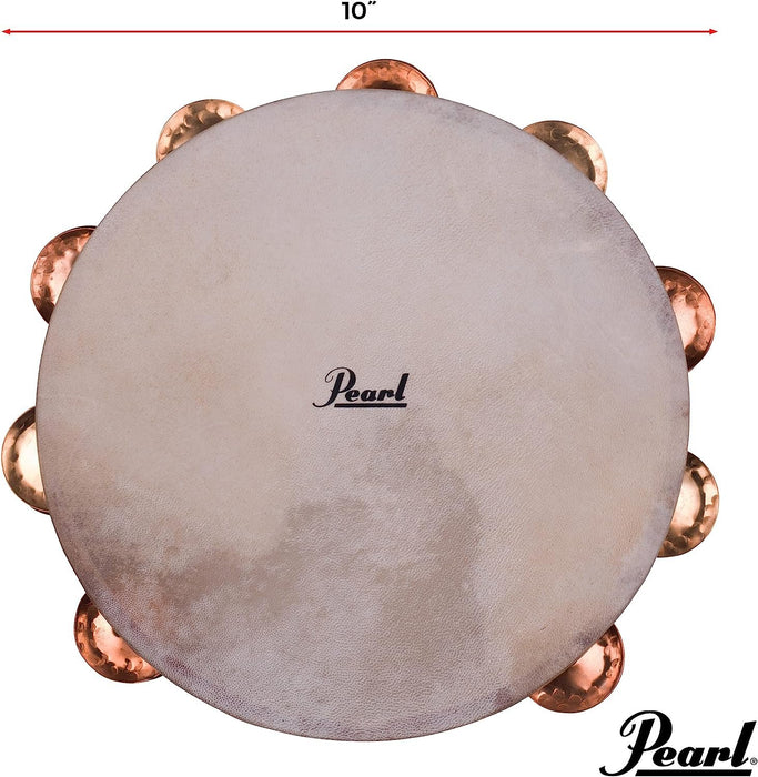 Pearl German Silver Double Row Orchestral Tambourine (PETM1018GS)