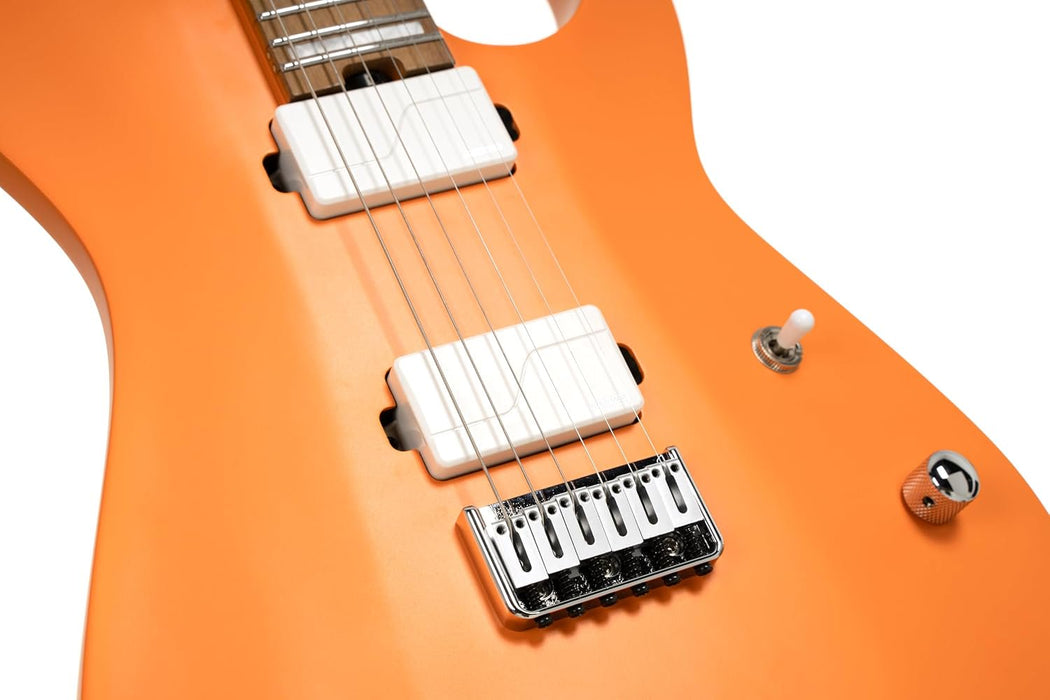 Cort KX600INOCS KX600 6-String Infinite Electric Guitar Orange Crush Satin