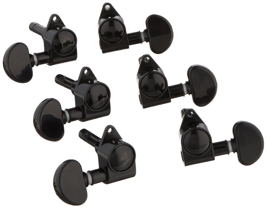 Grover 106BC Locking Rotomatic Guitar Tuner, Black/Chrome