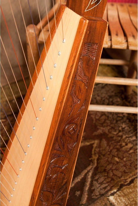 Roosebeck Celtic Heather Harp, 22-String - Walnut Wood