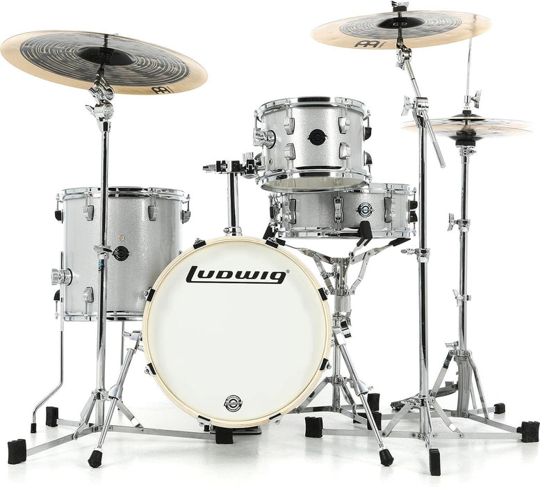 Ludwig Breakbeats 2022 By Questlove 4-piece Shell Pack with Snare Drum - Silver Sparkle (LC2797)