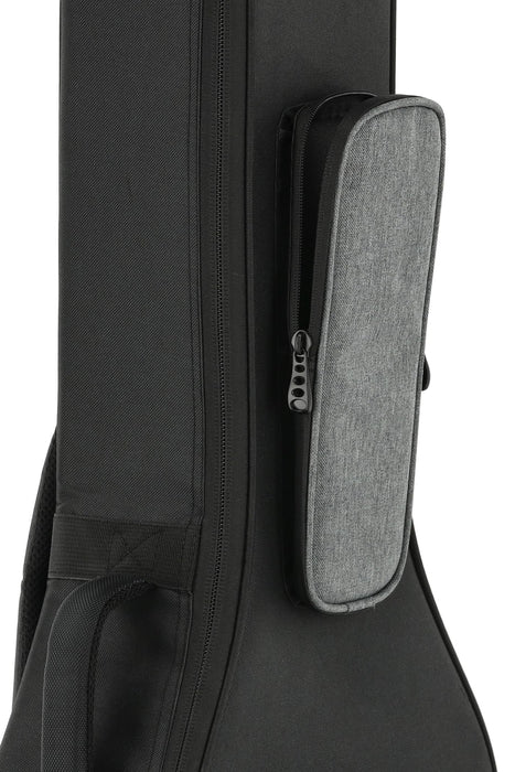 OVATION Guitars Guitar Soft Case - Fits Deep Contour/Mid-Depth/Super Shallow Models - 20mm Soft Grip Padding Lint Free - Backpack Straps - Black/Charcoal