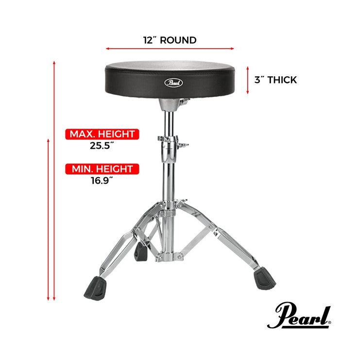 Pearl D790 Double Braced Throne,Black