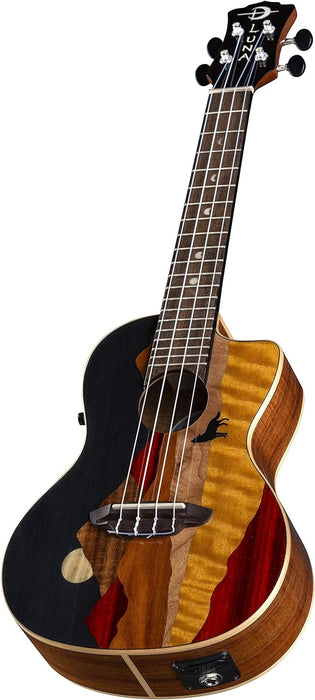 Luna Guitars Vista Wolf, 4-String Concert Acoustic/Electric Ukulele (UKEVISTAWOLFC)