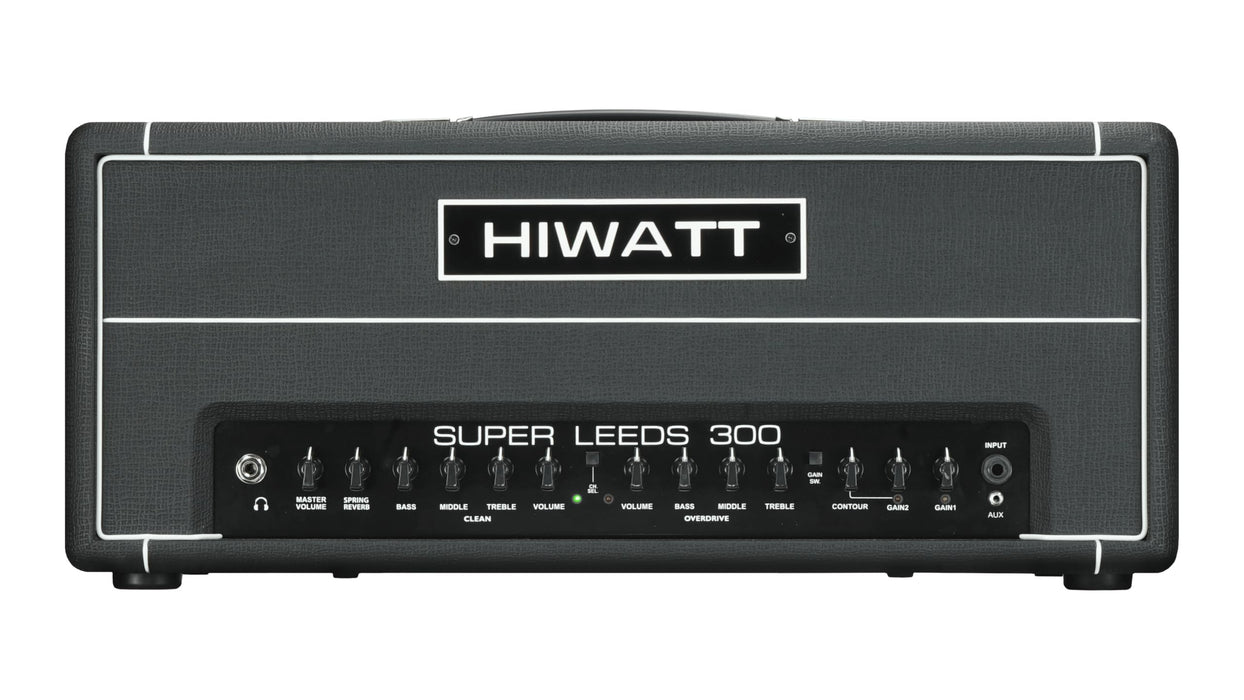 Hiwatt Super Leeds 300R Head, 300W 2-Channel Electric Guitar Amplifier Head with Spring Reverb