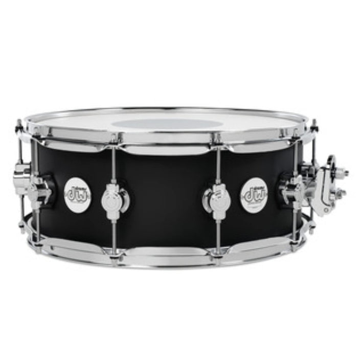 DW Design Series 5.5x14" Snare Drum - Black Satin (DDLM5514SSBL)