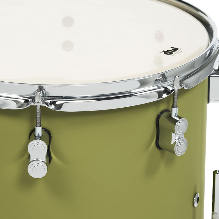 Pacific Drums & Percussion Drum Set Concept Maple 5-Piece, Satin Olive Shell Pack (PDCM2215SO)