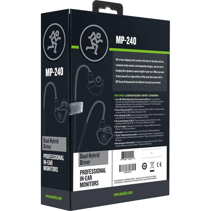 Mackie MP Series In-Ear Headphones & Monitors with Dual Hybrid Drivers (MP-240)