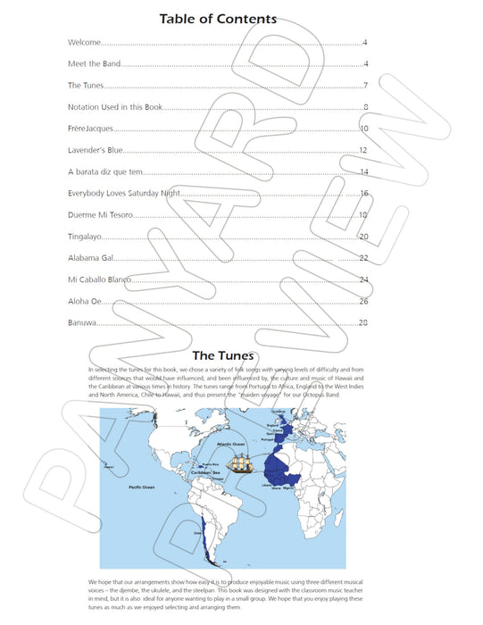 Octopus Band Maiden Voyage, Classroom Resource Guide for Ukulele, Djembe and Jumbie Jam