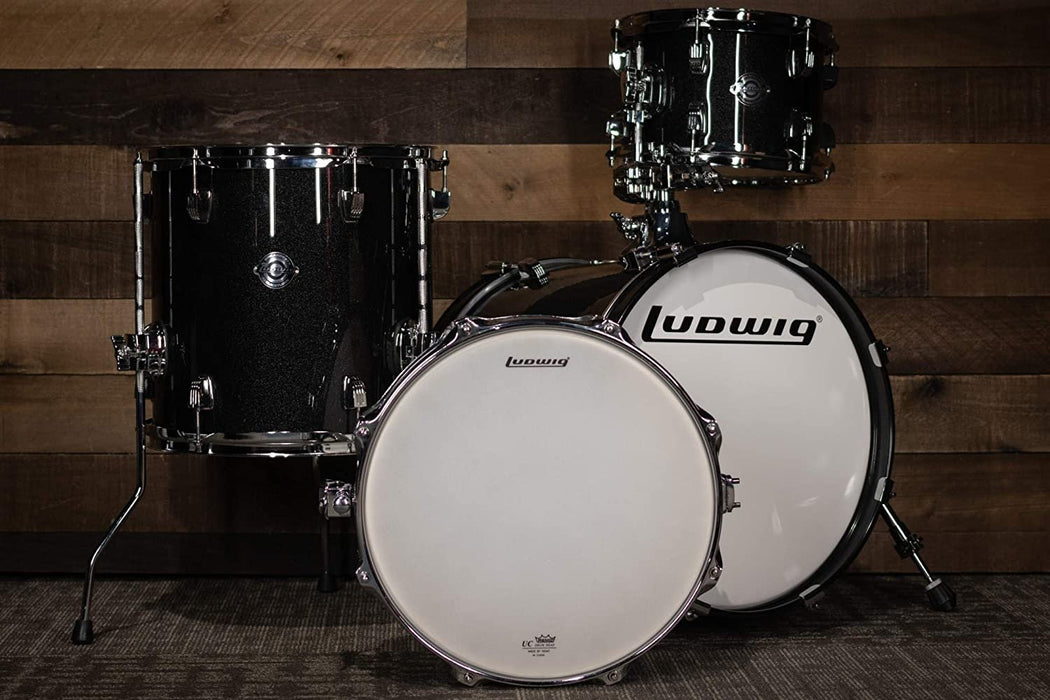 Ludwig Breakbeats by Questlove 4-Piece Shell Pack with Snare Drum - Black Gold Sparkle