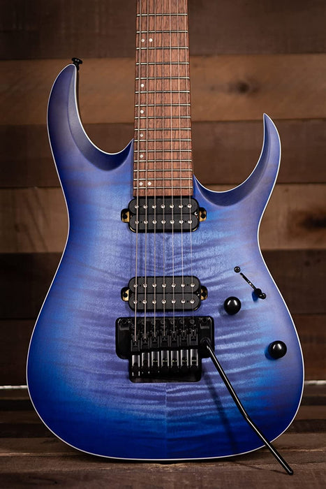 Ibanez RGA Standard 7-String Electric Guitar (Blue Lagoon Burst Flat)