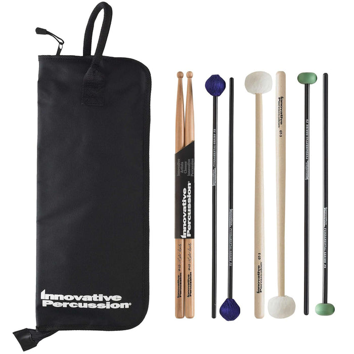 Innovative Percussion FP2 Fundamental Series Intermediate Percussion Pack - Mallets, Drumsticks & Stick Bag