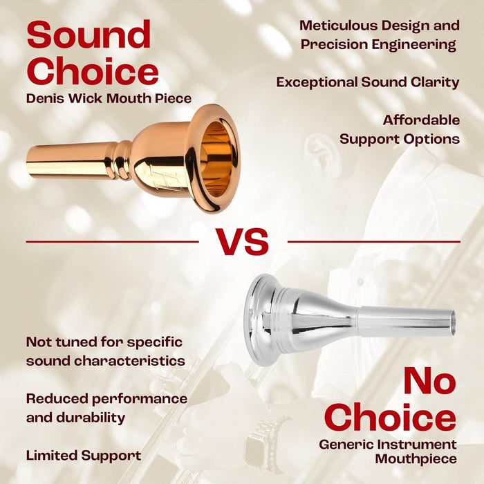 Denis Wick Heritage Trombone Mouthpiece Gold-Plated 3180G-5BS Small Shank