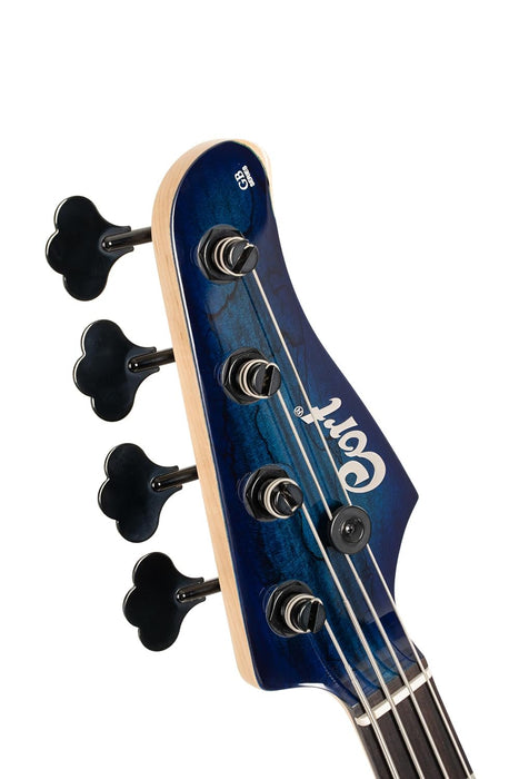 Cort GBFUSION4BB GB Series Fusion 4 Electric Bass Guitar Blue Burst