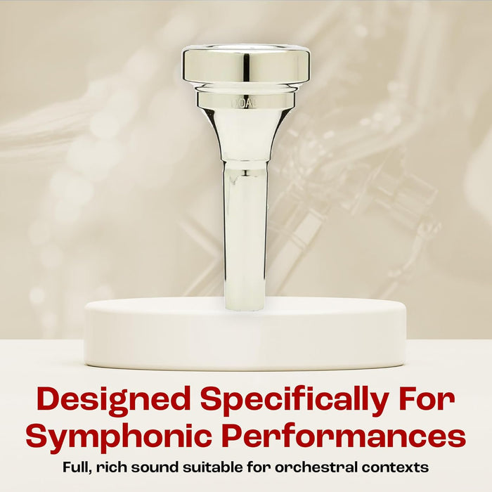 Denis Wick Classic Trombone Mouthpiece Silver Plated, 5880-12CS - V-Type Design for Balanced Tone & Smooth Response - Small Shank Fitting Trombone Accessory 24.7 x 6.5 x 6.1mm