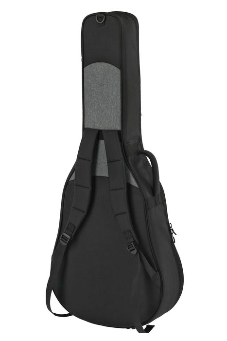 OVATION Guitars Guitar Soft Case - Fits Deep Contour/Mid-Depth/Super Shallow Models - 20mm Soft Grip Padding Lint Free - Backpack Straps - Black/Charcoal