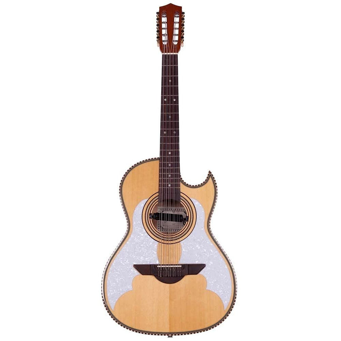 H. Jimenez El Murciélago Solid Spruce Top Bajo Quinto with Seymour Duncan Soundhole Pickup and Padded Gig Bag - Natural (LBQ3E)