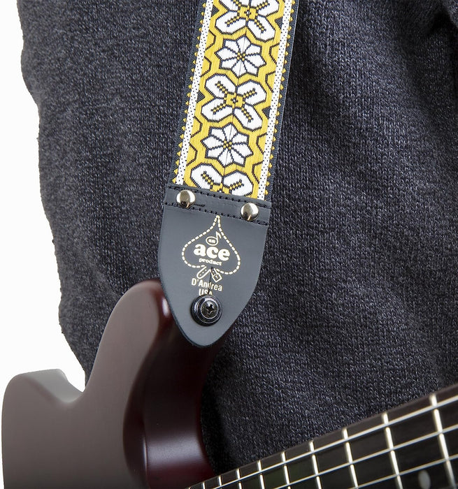 D'Andrea Ace Vintage Reissue Guitar Strap - Rooftop - Replica of Guitar Strap used on John Lennon's Epiphone Casino at the "Rooftop" Concert in 1969