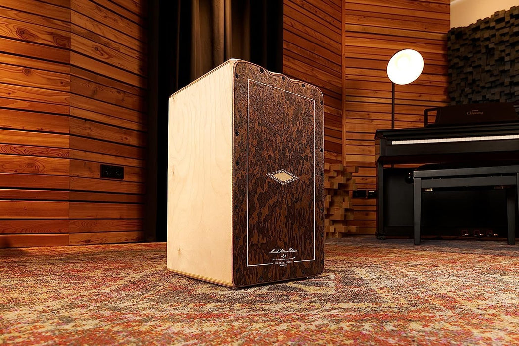 Meinl Artisan String Cajon with Canyon Burl Frontplate / Baltic Birch Body - MADE IN SPAIN - Seguiriya Line, 2-YEAR WARRANTY (AESELCB)