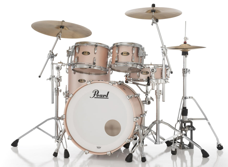 Pearl Masters Maple Gum 4-Piece Shell Pack - 22/16/12/10 with R2 Air Tom System - Satin Rose Gold