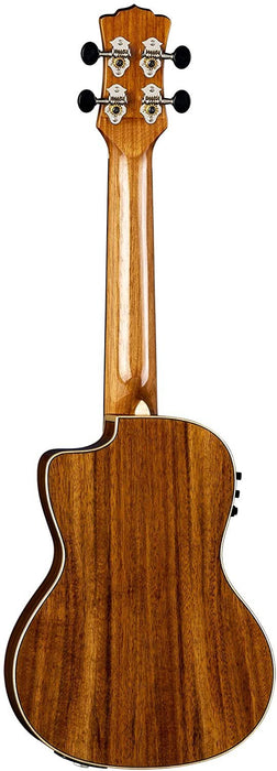 Luna Guitars Vista Deer, 4-String Concert Acoustic/Electric Ukulele, Right (UKEVISTADEERC)