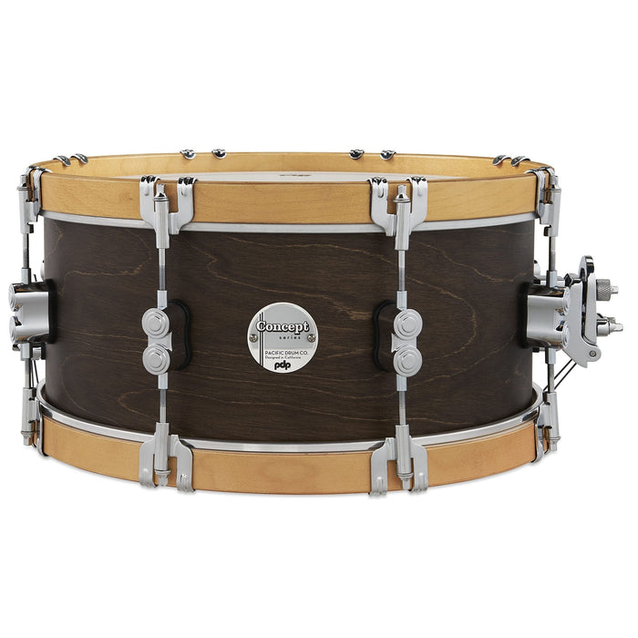 Pacific Drums & Percussion Add-Ons PDP Concept Classic, 6.5x14, Walnut/Natural Hoops Snare Drum (PDCC6514SSWN)