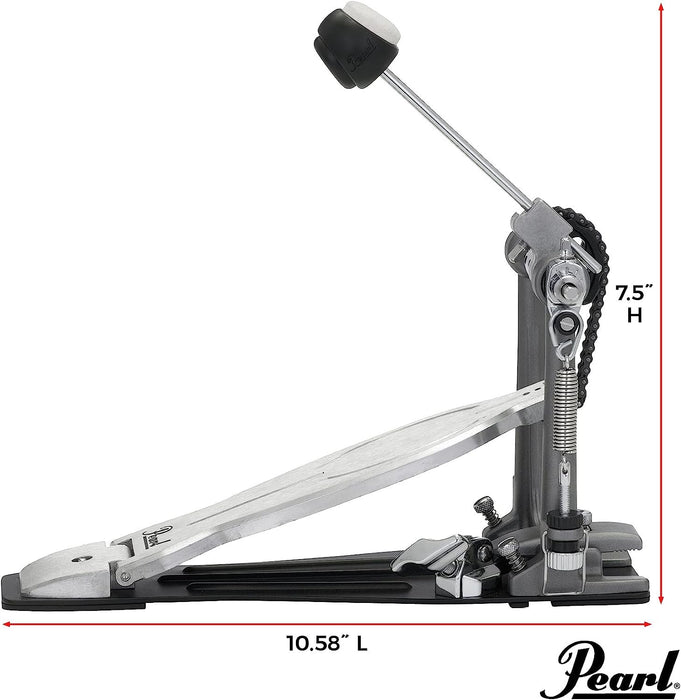 Pearl Eliminator Solo: Red Cam Single Bass Drum Kick Pedal (P1030R)