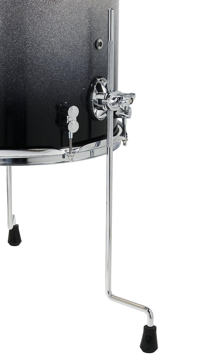 Pacific Drums & Percussion PDP Concept Maple 4-Piece Fusion, Silver/Black Fade Drum Set Shell Pack (PDCM20FNSB)