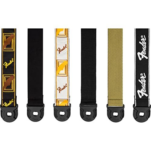 Fender Quickgrip Secure Guitar Strap - 2" Running Logo (099-0629-008)