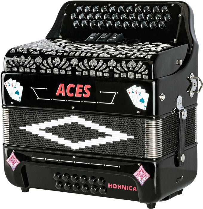 Hohner ACES II GCF Diatonic Accordion - Black (ACES II GBK)