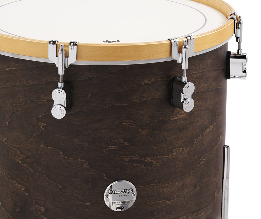 Pacific Drums & Percussion Set Concept Classic 3-Piece w/26 Kick, Walnut with Natural Hoops Drum Shell Packs (PDCC2613WN)