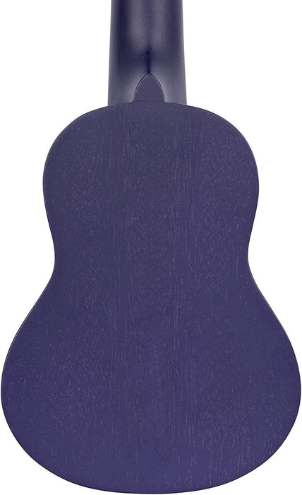 Ortega Guitars, 4-String Keiki Series Sopranino Ukulele with Turtle Etching, Right, Transparent black, (K1-CO)