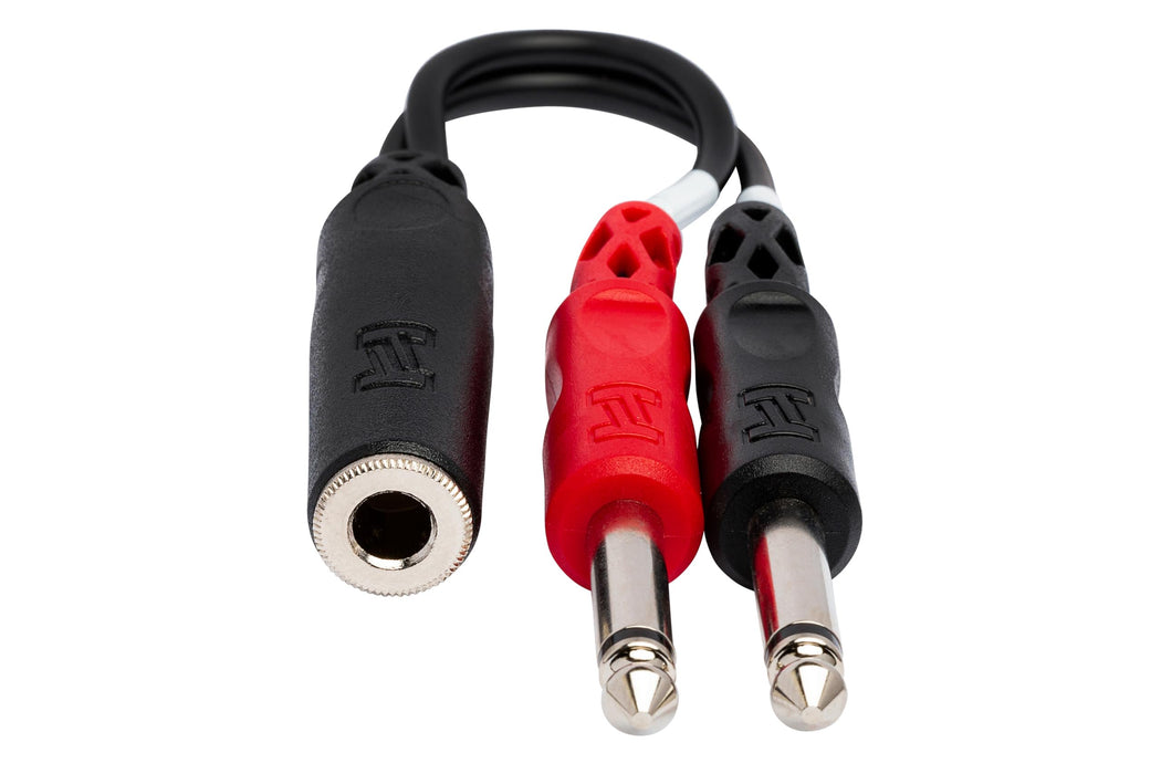 Hosa YPP-136 1/4 inch TRSF to Dual 1/4 inch TS Stereo Breakout Cable