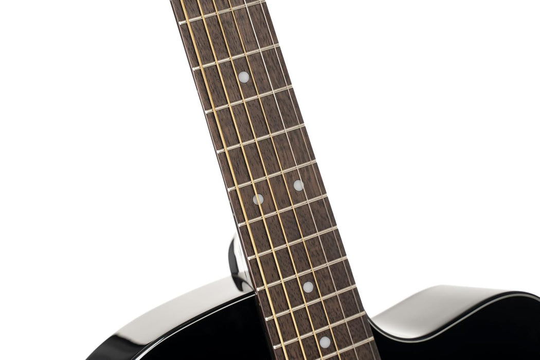 Cort L60CEBK Luce 60 OM Acoustic-Electric Guitar Black Gloss
