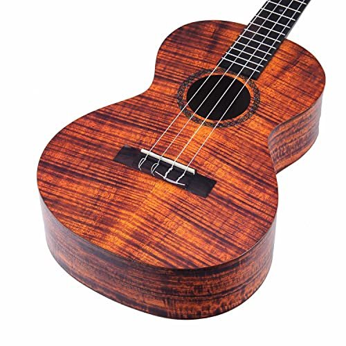 Mahalo Artist Elite Series Baritone Ukulele Photo Flame Koa With Bag (MA4KA-U)