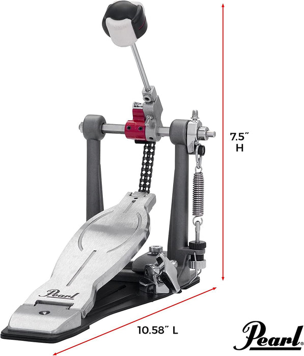 Pearl Eliminator Solo: Red Cam Single Bass Drum Kick Pedal (P1030R)