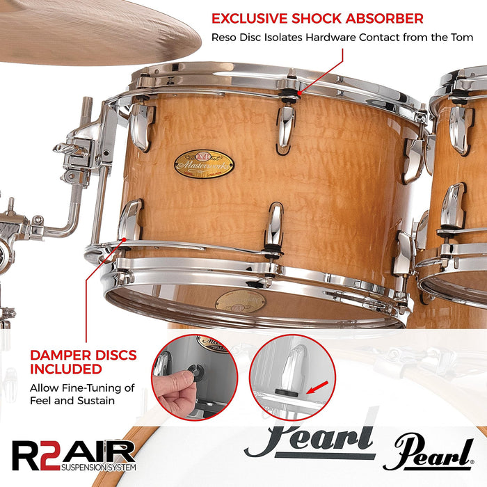 Pearl R2 Air Tom, W/12Mm Gyrolock-L Bracket Mounting System (R2AL080708/C)