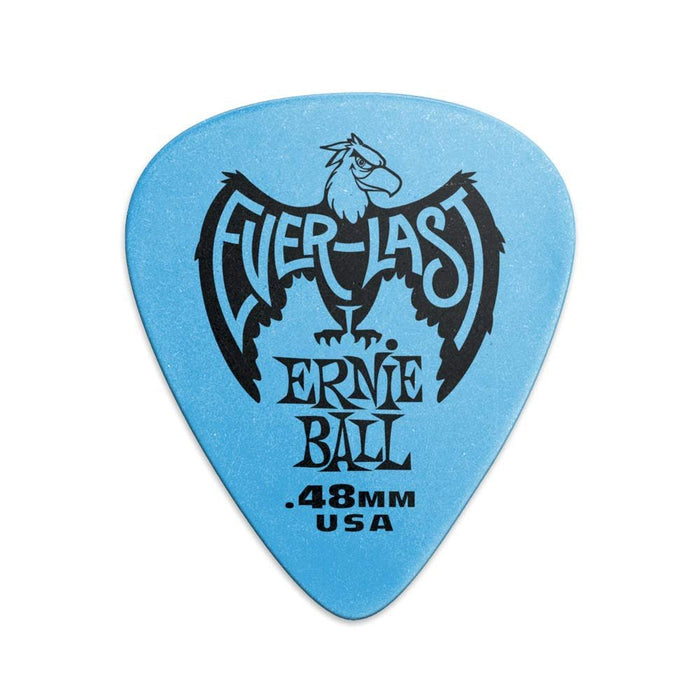 Ernie Ball 12-Pack Everlast Guitar Picks - .48mm Blue (P09181)